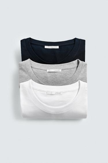 3-PACK OF MEDIUM WEIGHT T-SHIRTS - various by Zara
