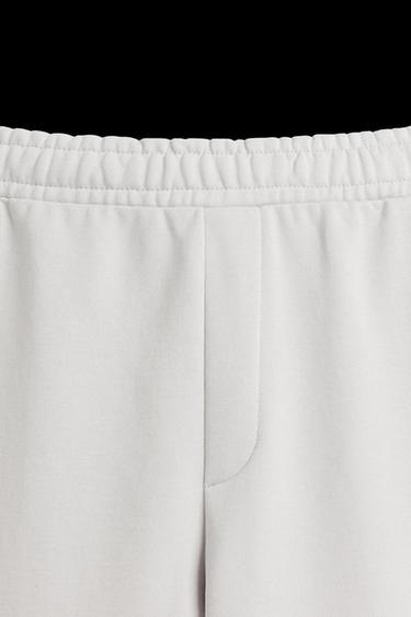 WIDE-LEG JOGGER TROUSERS - Pearl grey by Zara