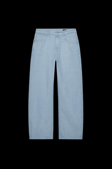ZW COLLECTION TAPERED MID-WAIST JEANS - Light blue by Zara - Image 0
