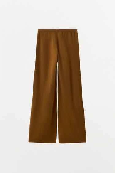 PANTALON 100 % LAINE - Camel moyen de Zara - Image 3