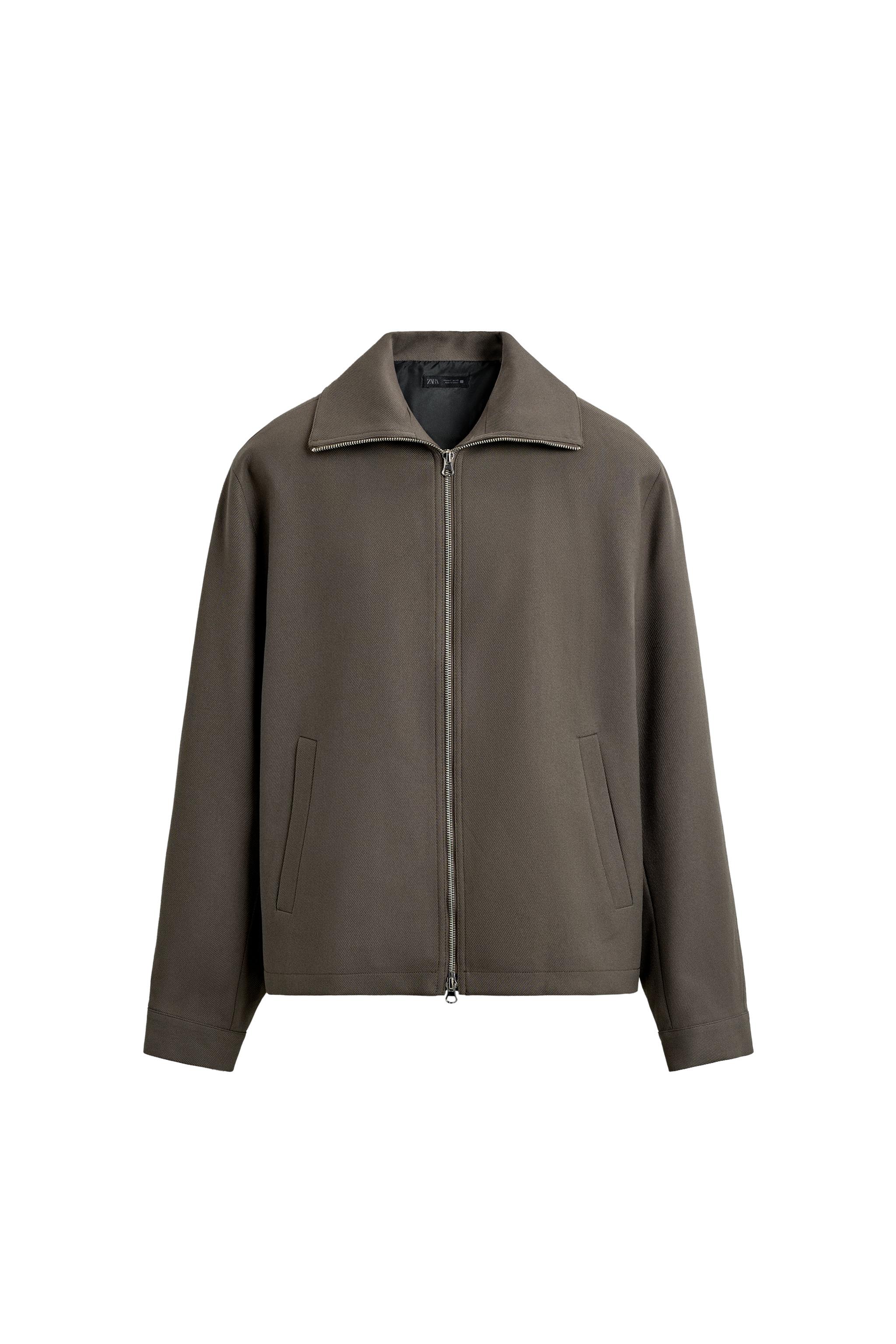 ツイル テクスチャー シャツジャケット - ブラウン/モール | ZARA