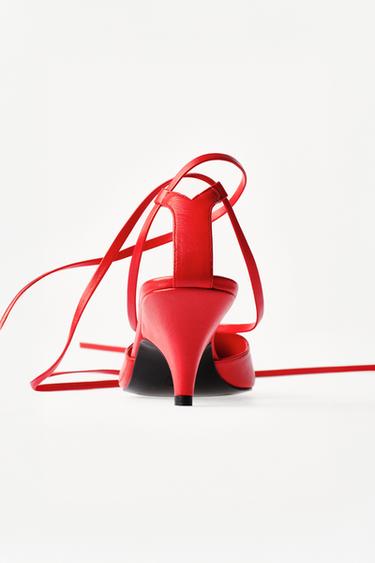 LEATHER HEELS WITH STRAPS WILLY CHAVARRIA X ZARA - Red by Zara - Image 6
