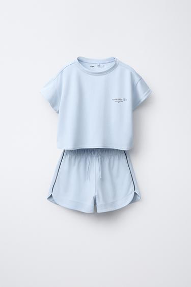 BRIGHT T-SHIRT AND BERMUDA SHORTS TOTAL LOOK - 223 by Zara