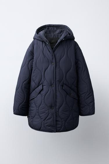 CAZADORA ACOLCHADA CAPUCHA WATER REPELLENT - Marino oscuro de Zara