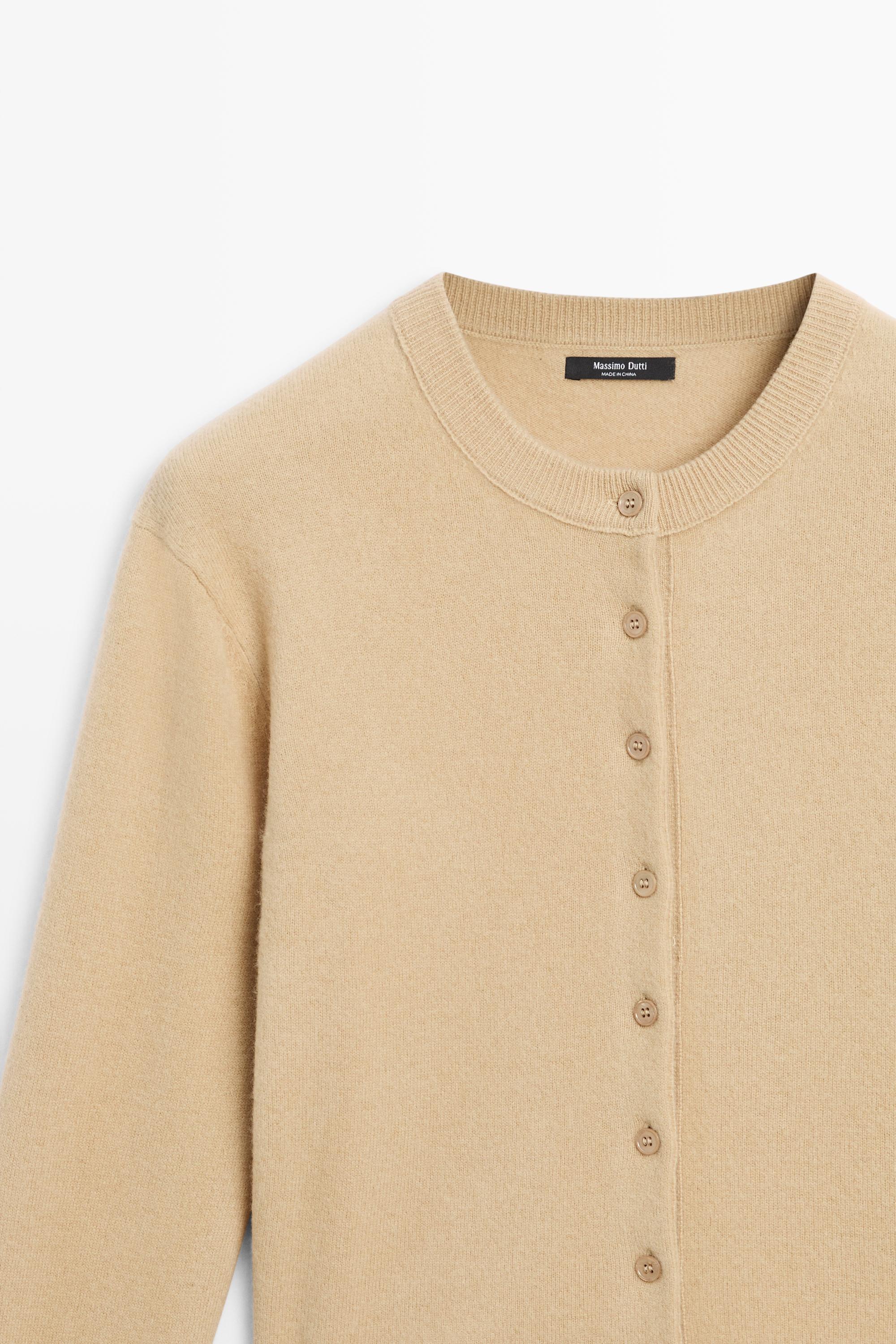 Button-detail knit cardigan
