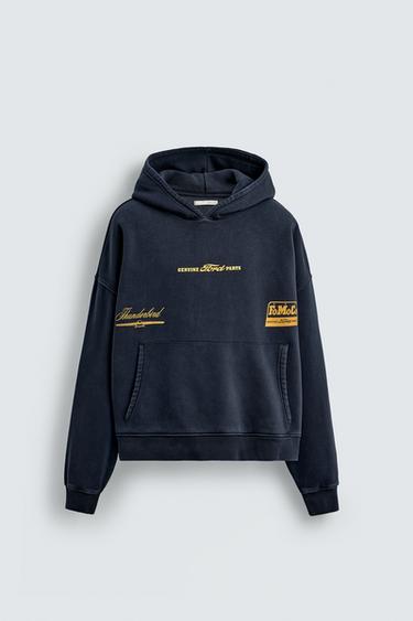 سويت شيرت بنصوص ممزوجة فورد © - بحري الخاص بـ Zara