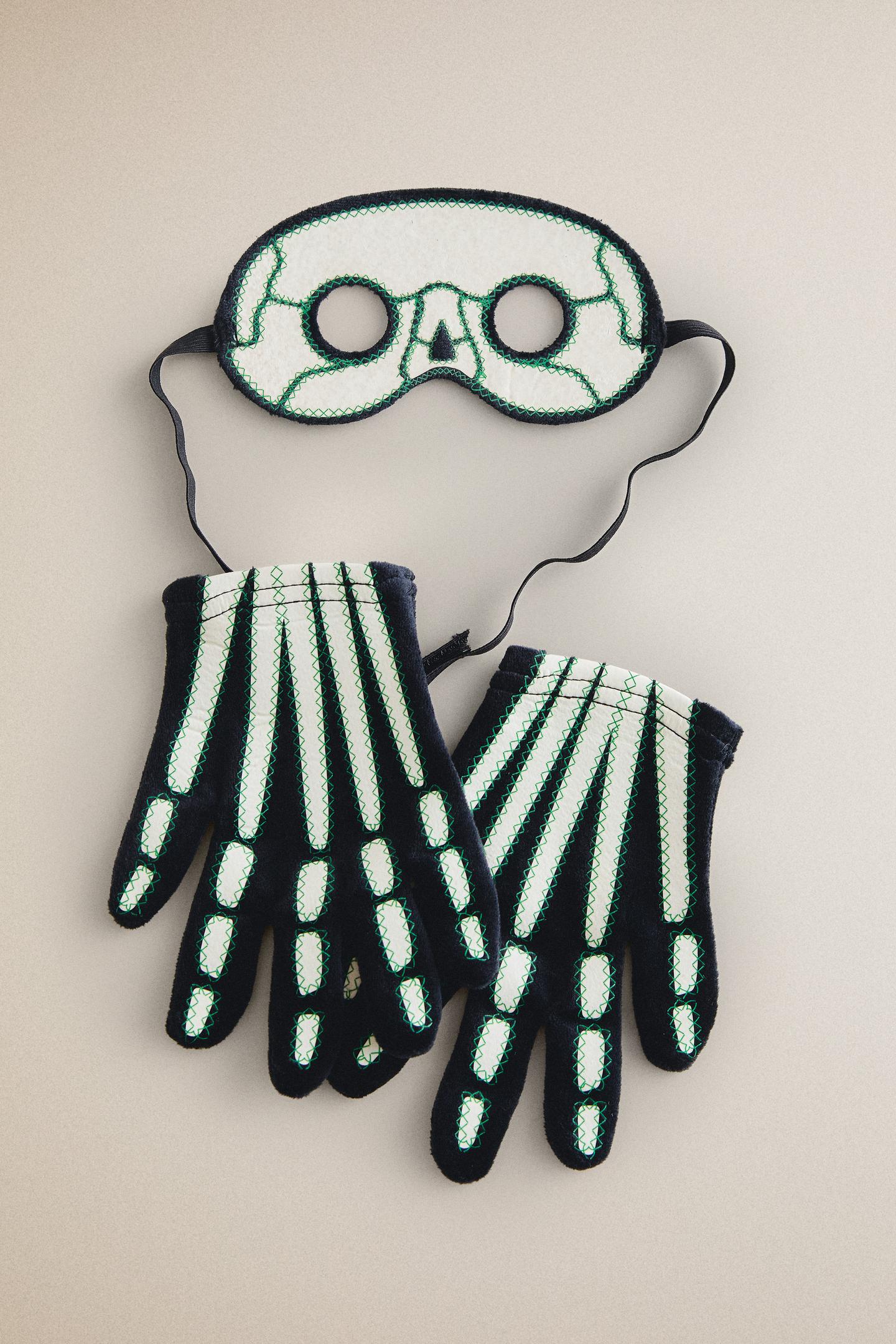 Детские комплекты Zara Halloween Kids Skeleton Accessory Set, цвет: Чёрный — фото 4