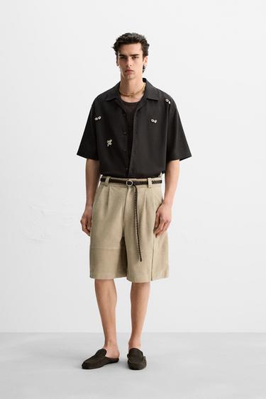 RELAXED FIT SHELL SHIRT - Dark brown by Zara - Image 0