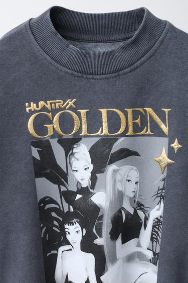 WASHED-EFFECT KPOP DEMON HUNTERS™ NETFLIX © SWEATSHIRT - Anthracite grey by Zara - Image 2