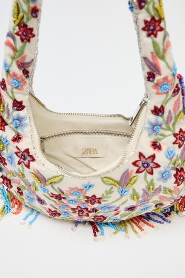 SAC OVALE BRODÉ FLEURS - Multicolore de Zara - Image 4