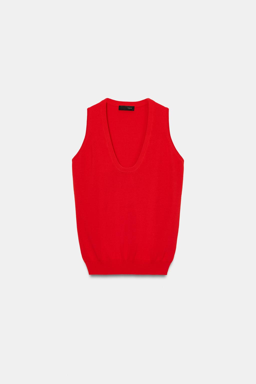 SLEEVELESS KNIT TOP - image 2