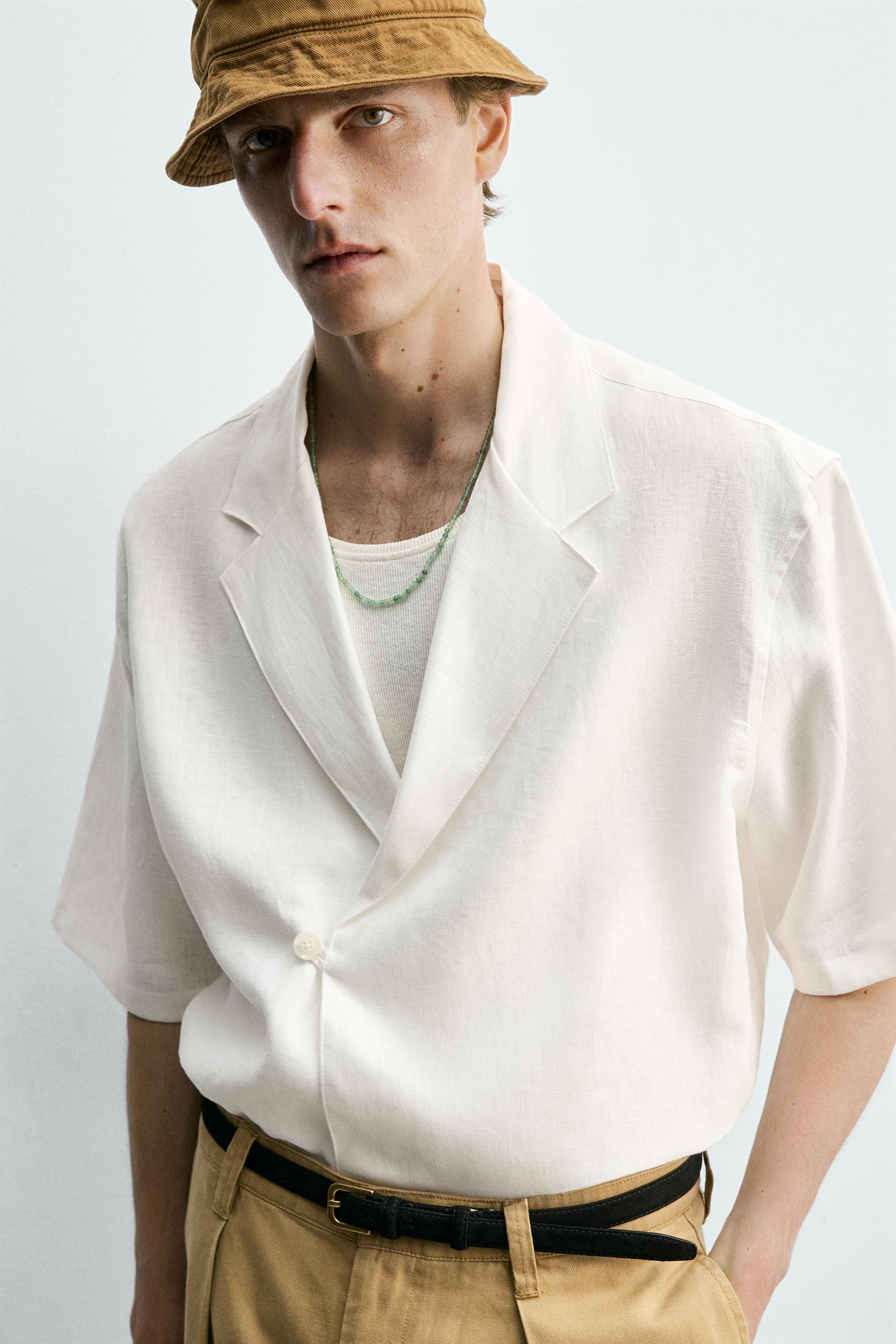 100% LINEN KIMONO SHIRT