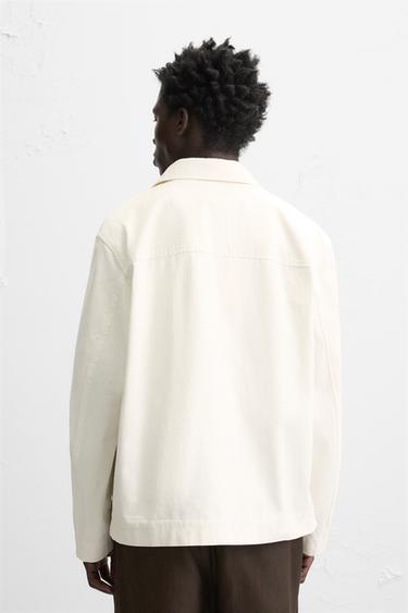 SURCHEMISE REGULAR FIT À POCHES - Blanc cassé de Zara - Image 2