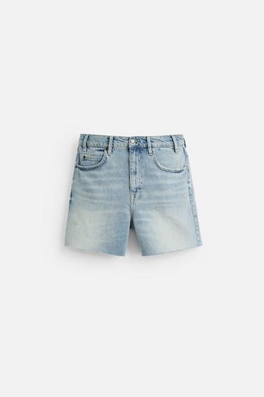 MINI SHORT EN DENIM - Bleu encre de Zara - Image 6