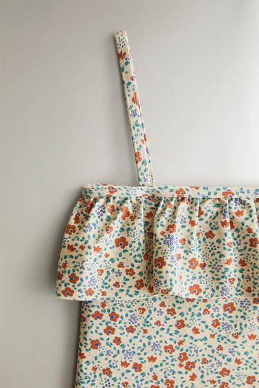 KIDS’ FLORAL RUFFLED BEACH SWIMSUIT - Sand by Zara - Image 1