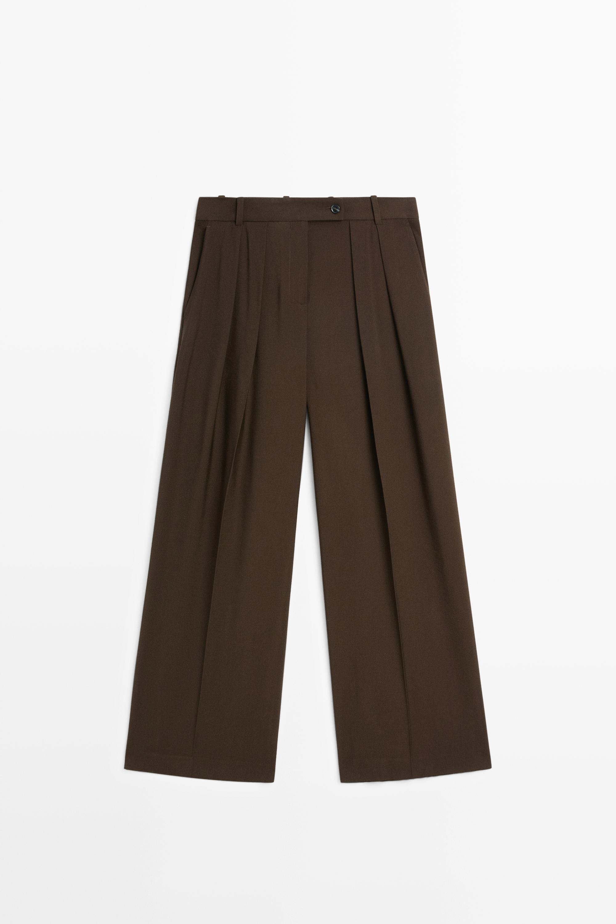 Pantalon large plissé