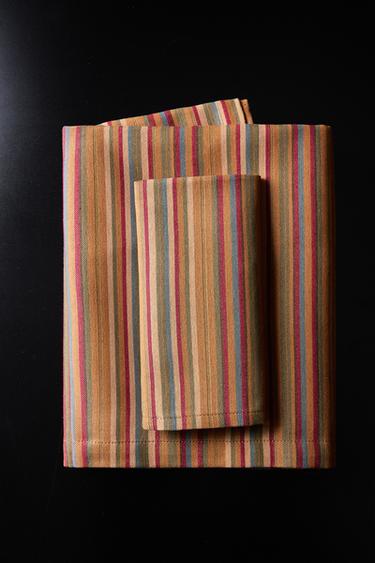 MULTICOLOURED STRIPED COTTON TABLECLOTH - striped by Zara - Image 6
