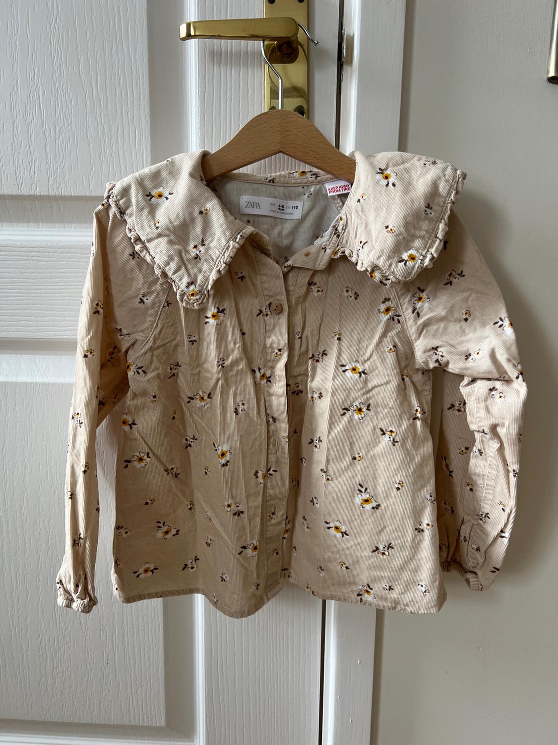 NEEDLECORD SHIRT WITH PETER PAN COLLAR