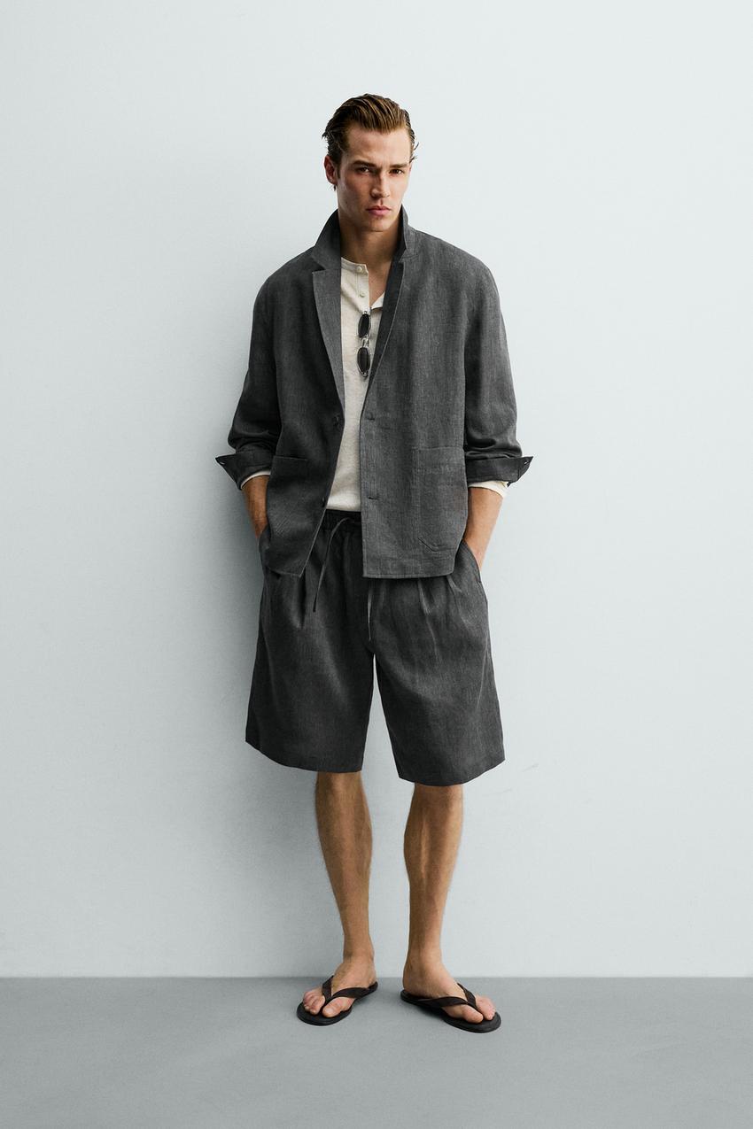 新品 ZARA L シャツジャケット 上品 洗練 ライトグレー 羽織り 軽量 