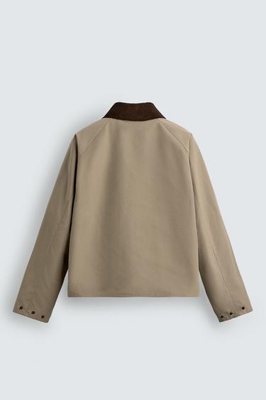 BLOUSON TECHNIQUE COL CONTRASTANT - Beige de Zara - Image 9