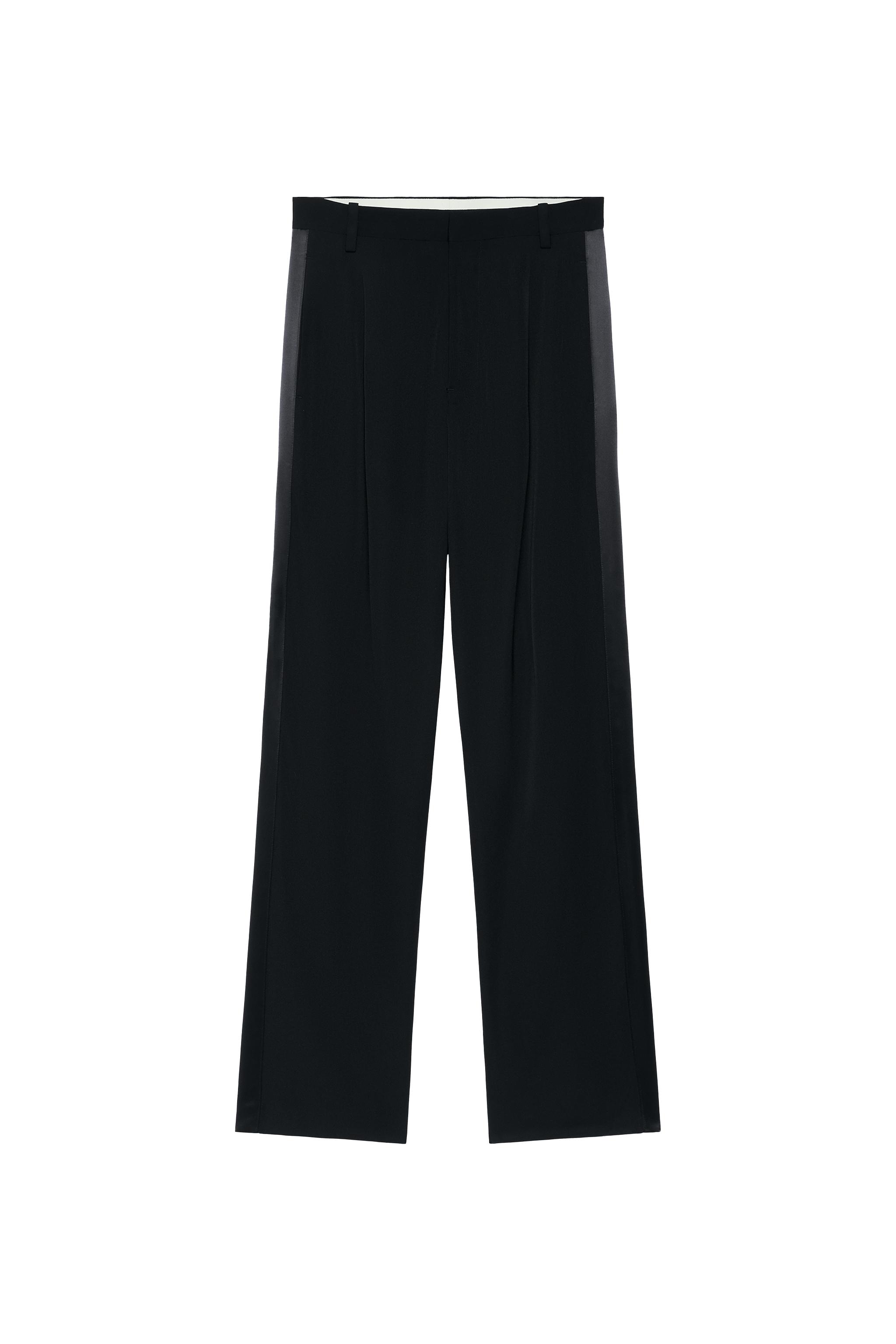 PANTALON DE COSTUME SMOKING 100% LAINE