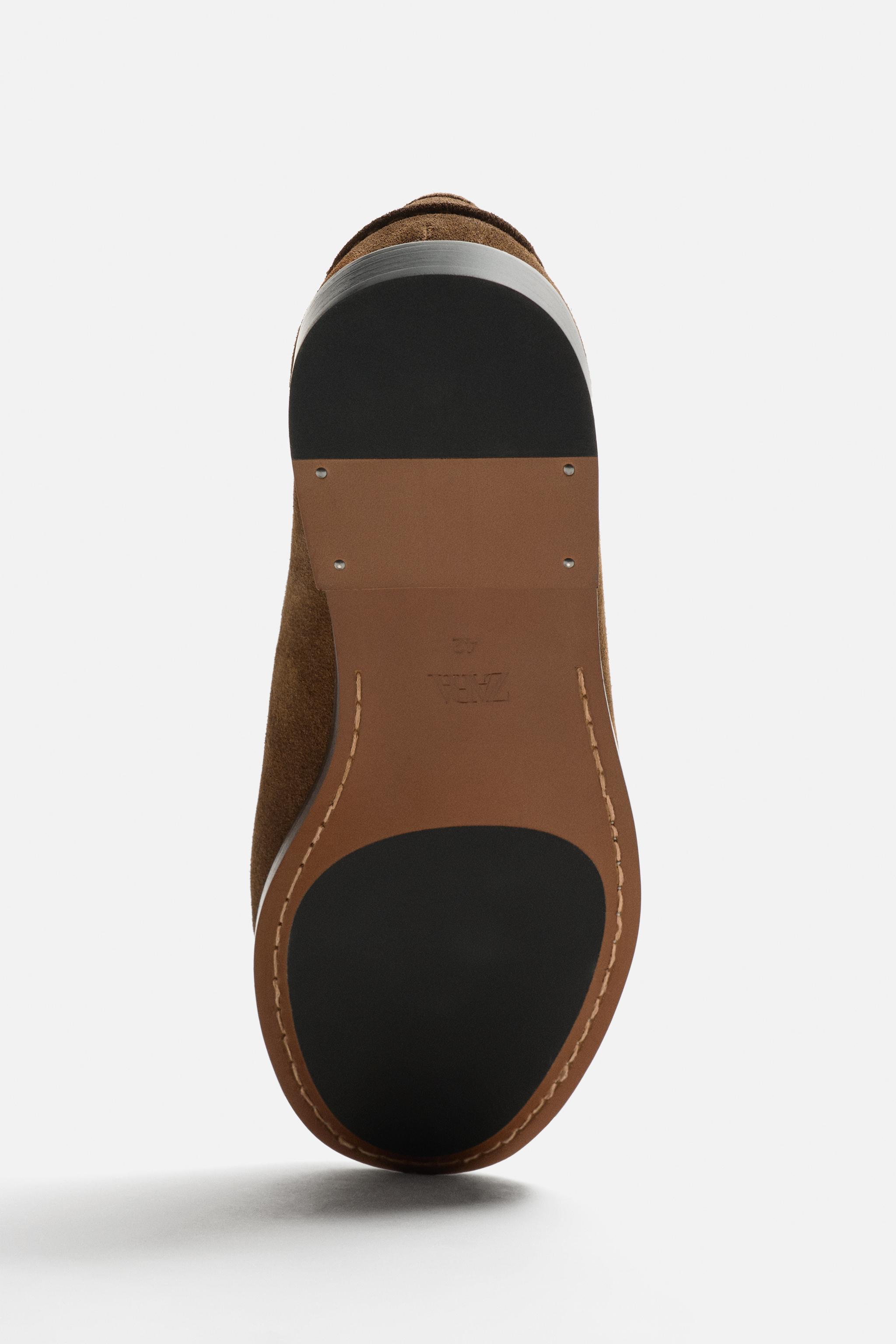 LIMITED EDITION ペニー レザーローファー - ブラウン | ZARA
