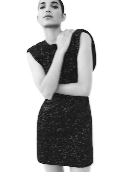 VELVET SEQUIN DRESS ZW COLLECTION - Black by Zara