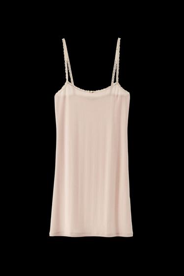 KLEID MIT POINTELLE-SPITZE - Altrosa von Zara - Bild 0