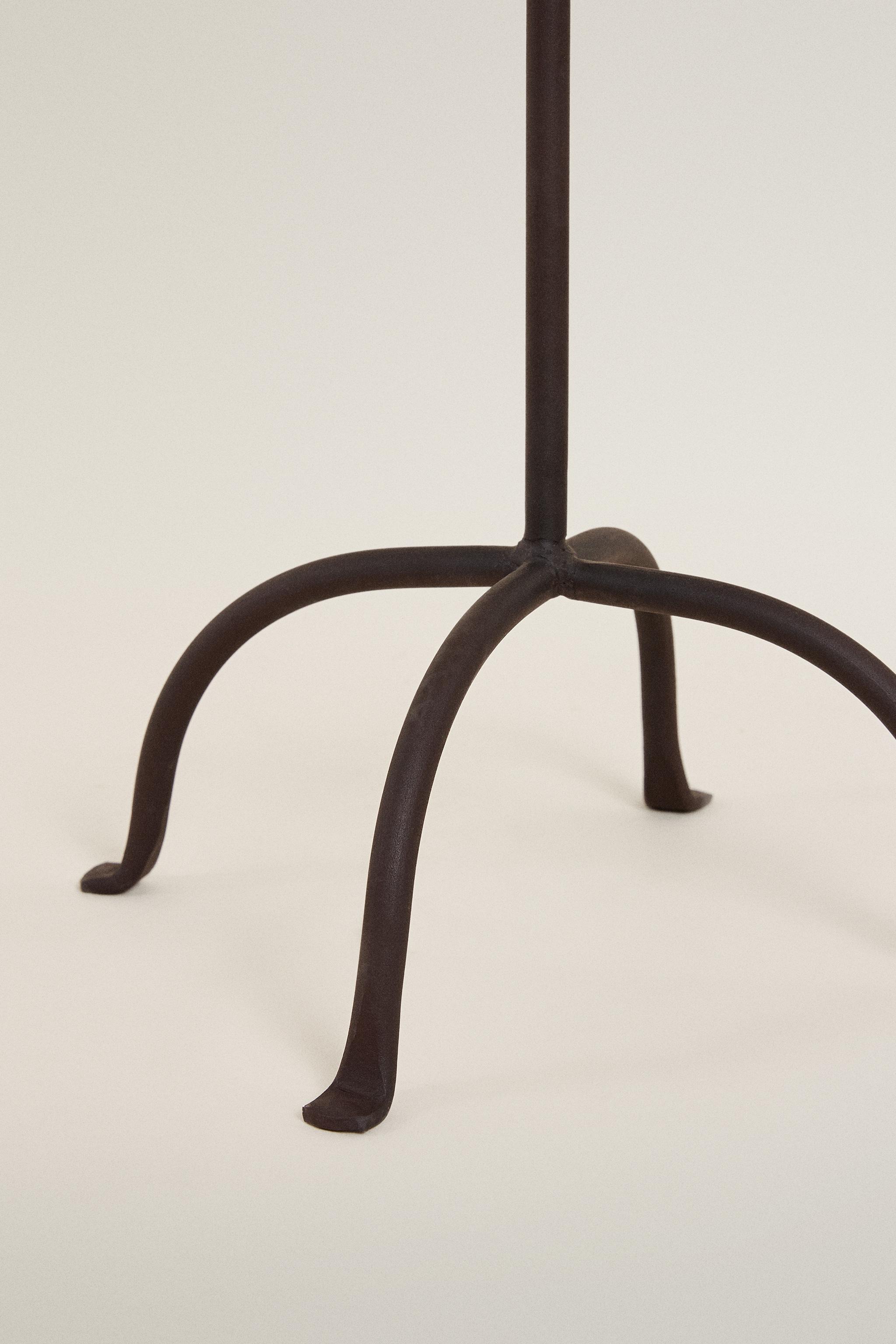 AGED METAL SIDE TABLE