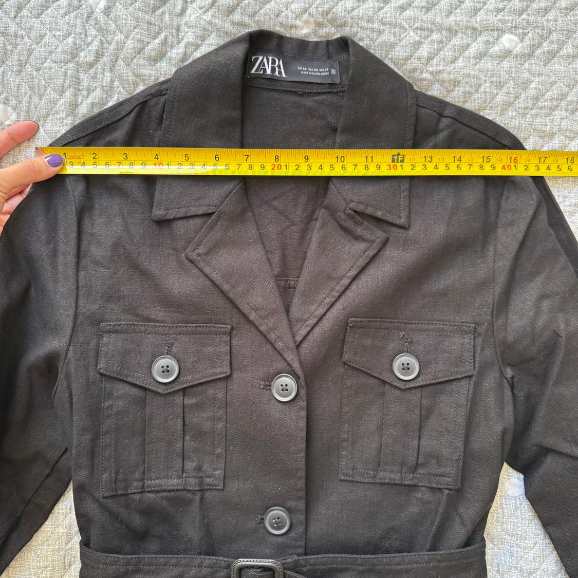 LINEN BLEND BELTED JACKET - Image 5