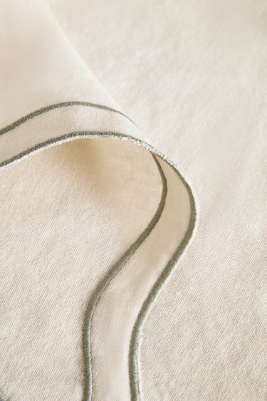 LINEN PLACEMAT WITH SCALLOPED EDGE - Bluish by Zara - Image 3