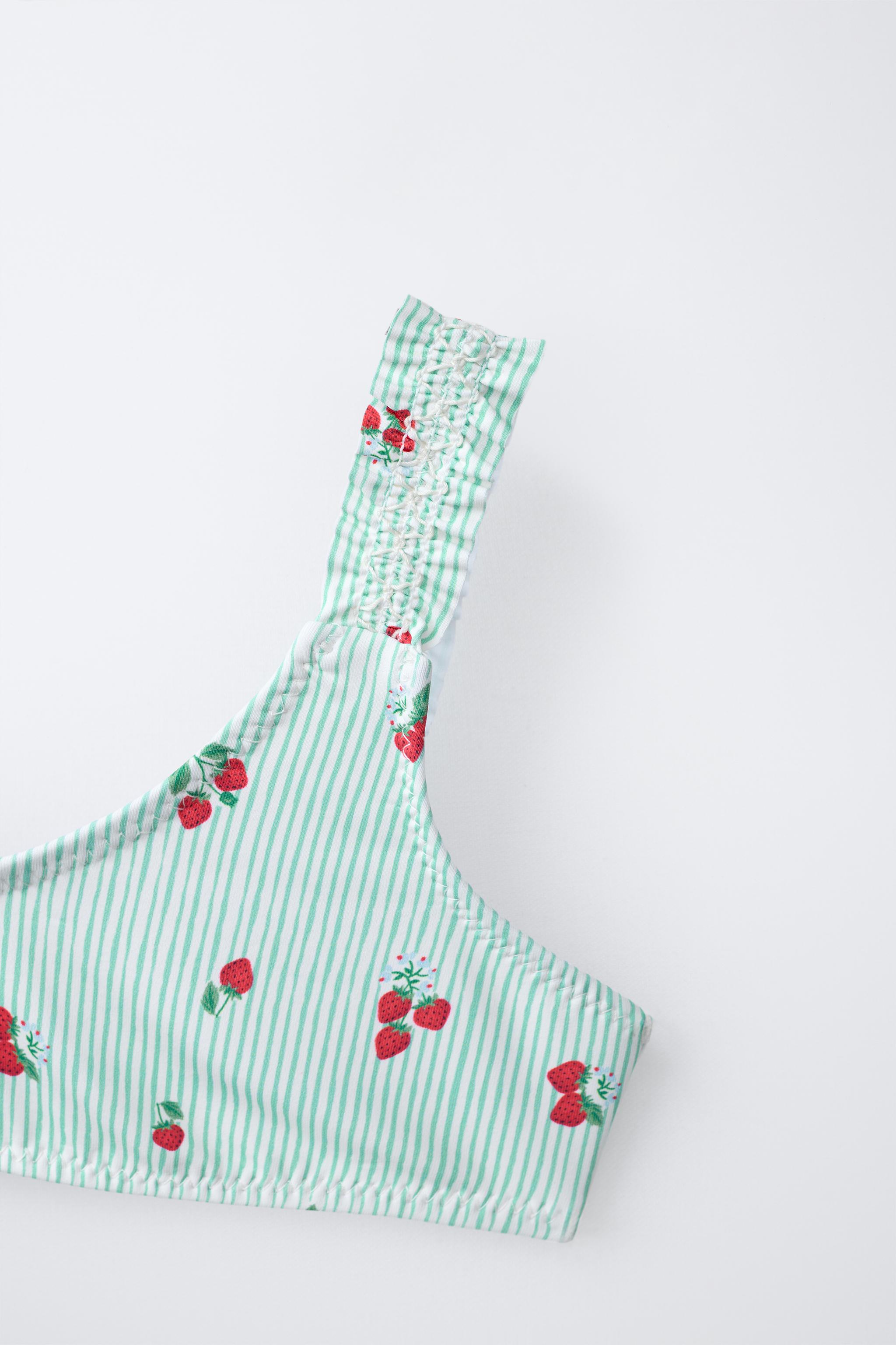 BIKINI RAYURES ET FRAISES (6-14 ANS)