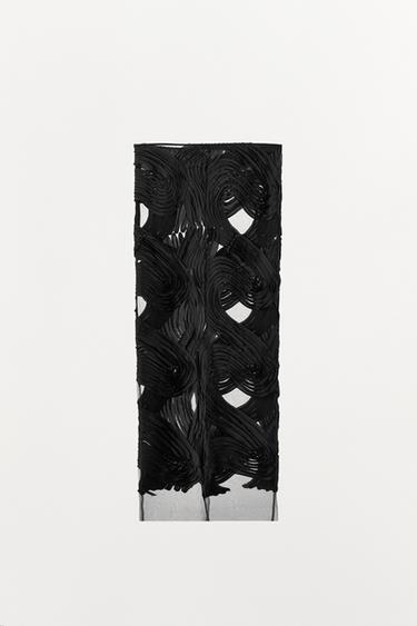 LIMITED EDITION STRUCTURED MIDI SKIRT - Black by Zara - Image 1