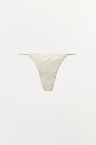 SILK THONG - Ecru by Zara