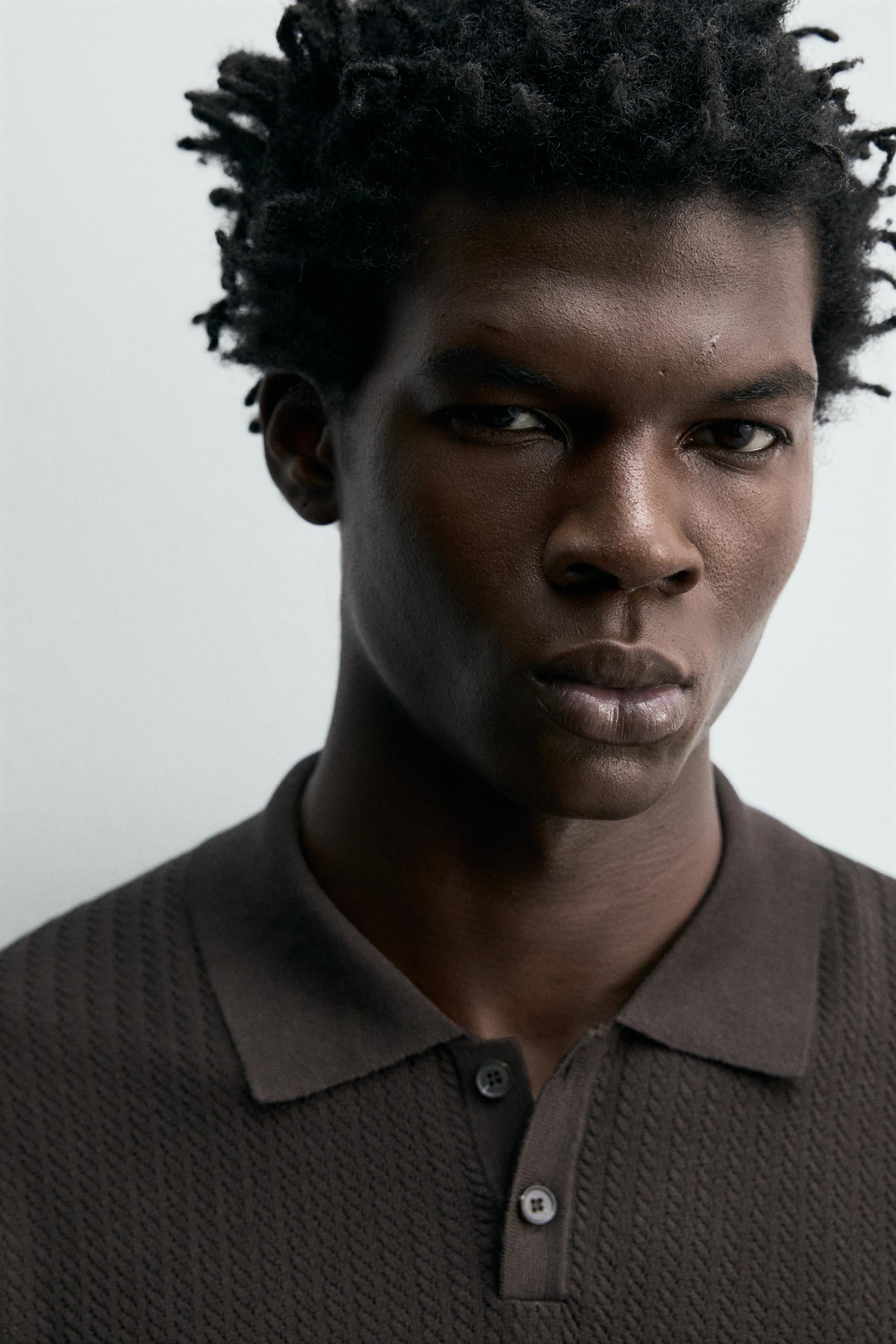 POLO REGULAR FIT EN MAILLE STRUCTURÉE