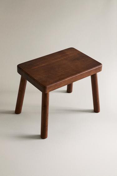 ACACIA WOOD STOOL - Brown by Zara - Image 1