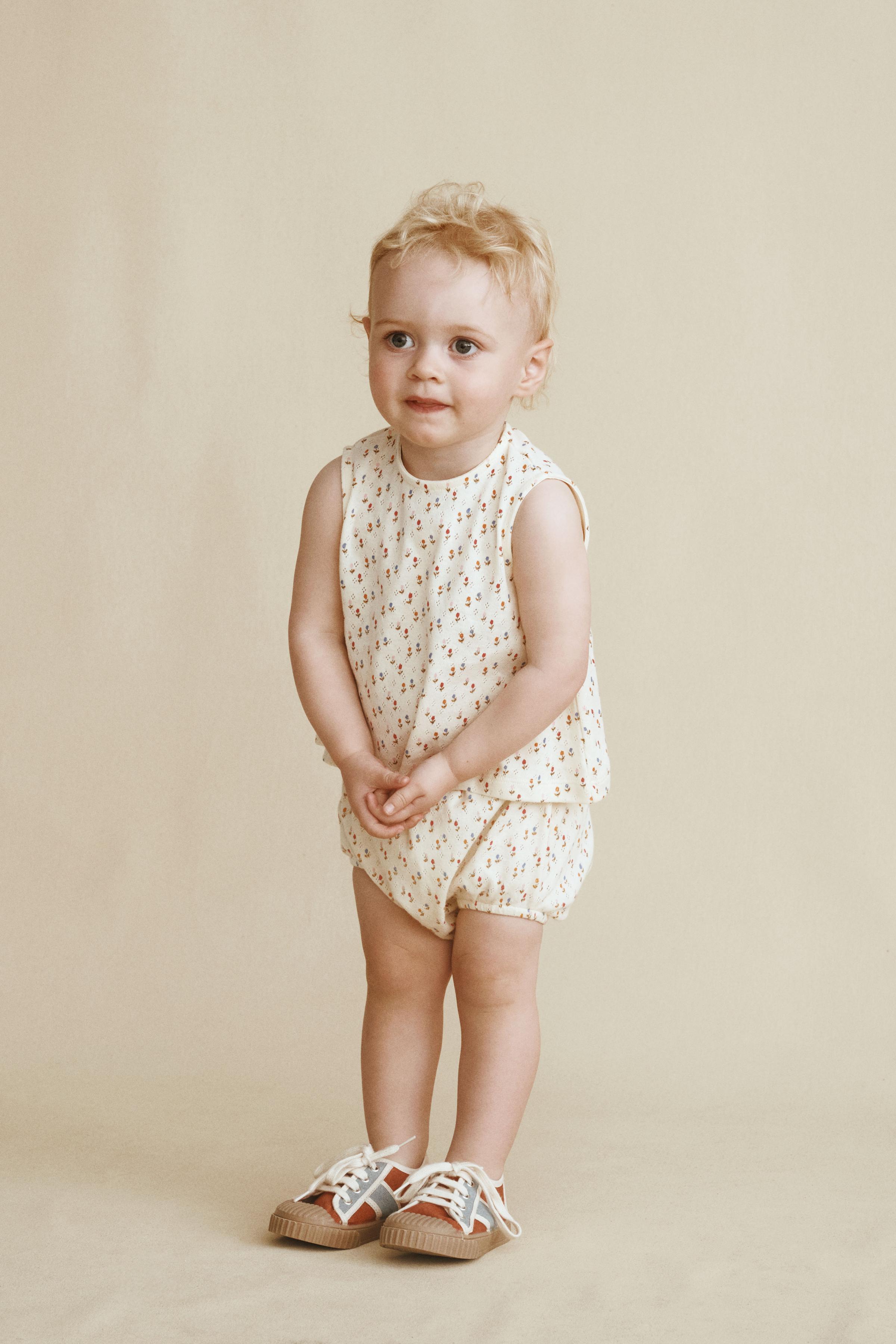 Детские футболки Zara TULIP POINTELLE T-SHIRT CREATED BY CARAMEL LONDON X