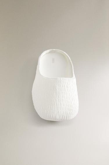 CHAUSSONS PLISSÉS SEMELLE CUIR - Blanc de Zara - Image 4