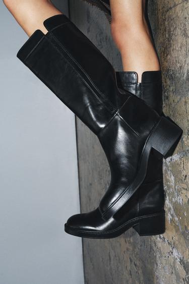FLAT BOOT WITH DETAIL - Black by Zara