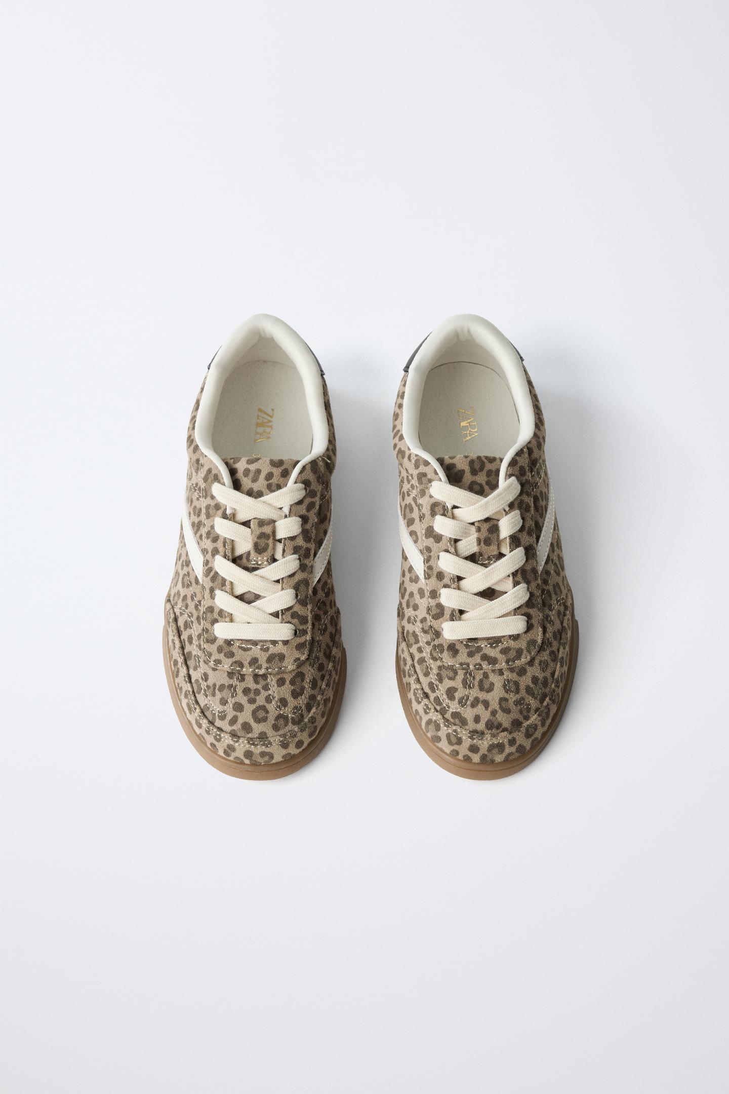 Детские кроссовки Zara Leopard, цвет: Коричневый — фото 6