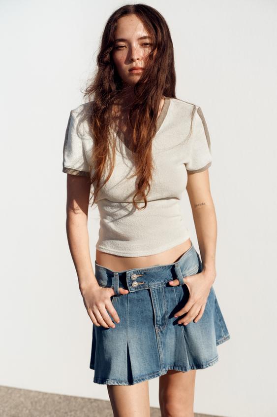 RUSTIC CONTRAST T-SHIRT from Zara - $25.90