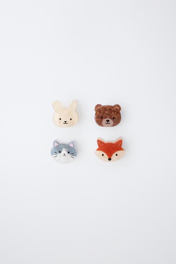 PACK CUATRO PINZAS ANIMALITOS - Multicolor de Zara - Imagen 0