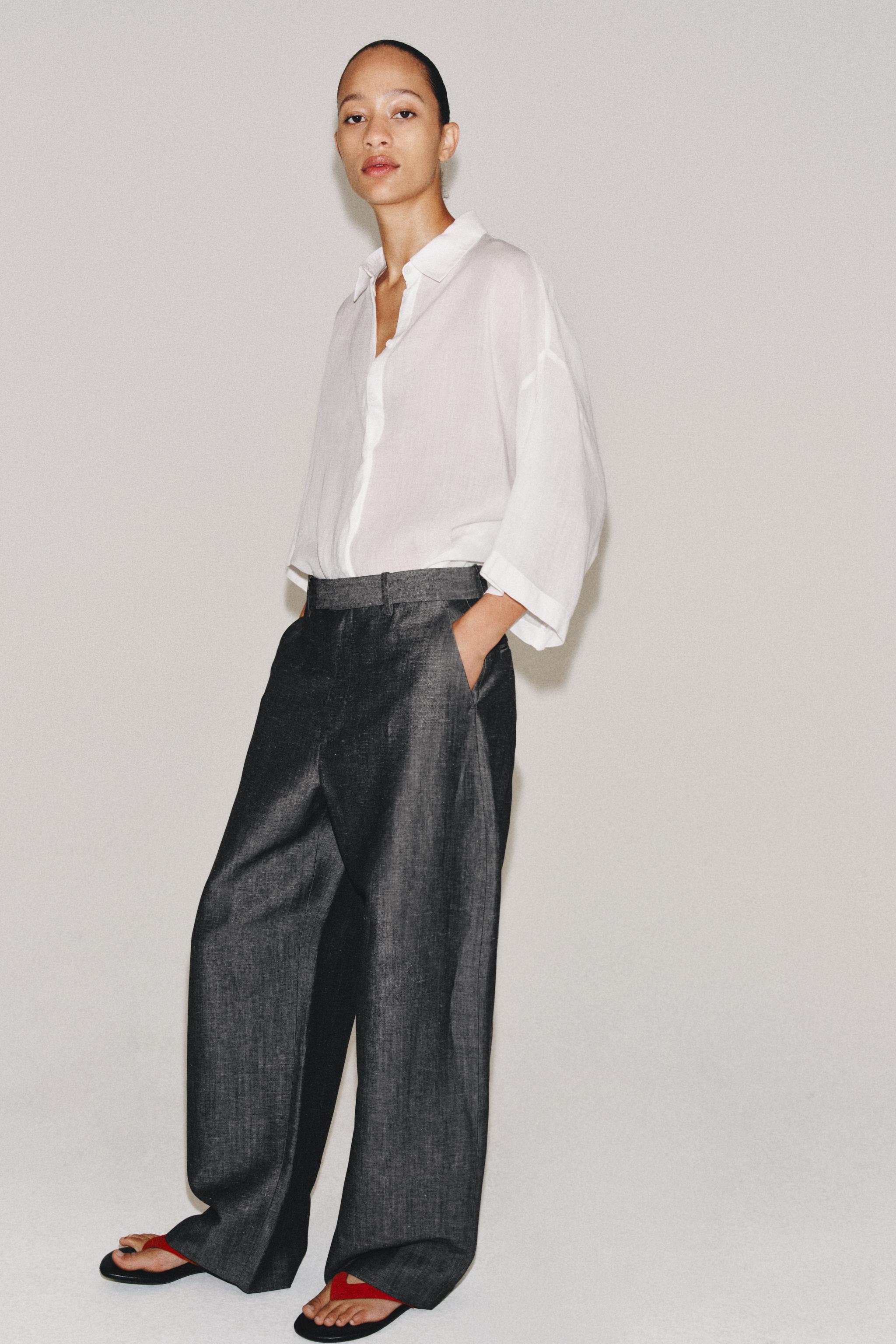 CHEMISE OVERSIZE AVEC RAMIE ZW COLLECTION