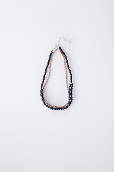 חבילת שתי שרשראות חרוזים - כחול של Zara - תמונה 0