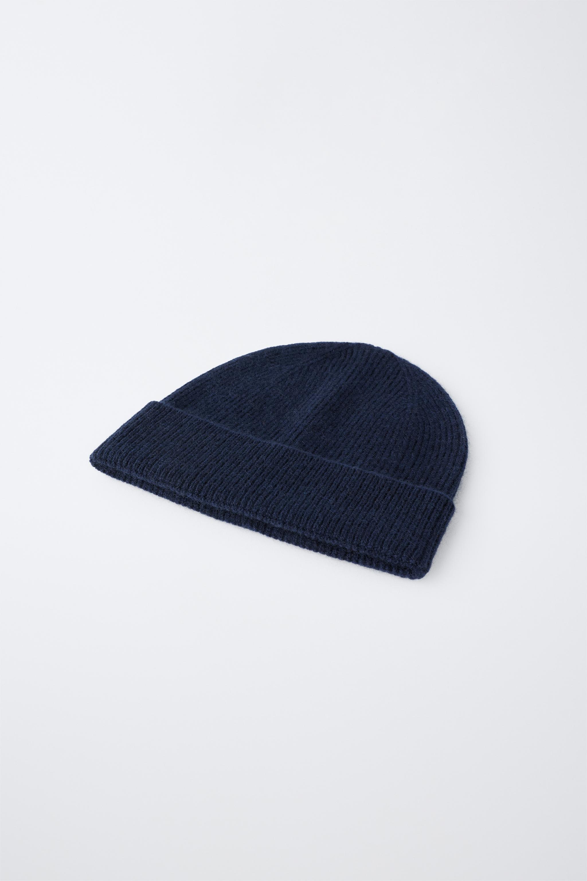 100% CASHMERE BEANIE — Bluish