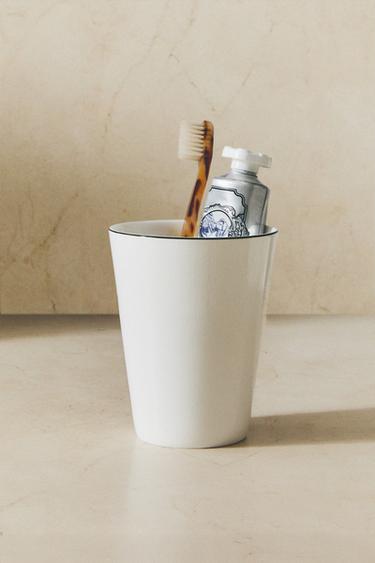 PORTA-ESCOVA DENTES BONE CHINA - Branco da Zara