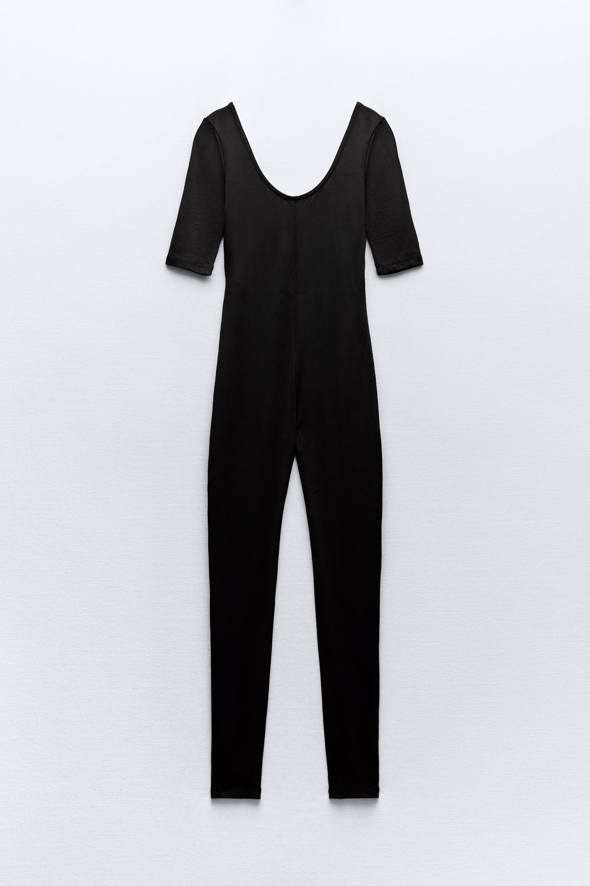 FULL LENGTH POLYAMIDE JUMPSUIT - Black | ZARA Canada