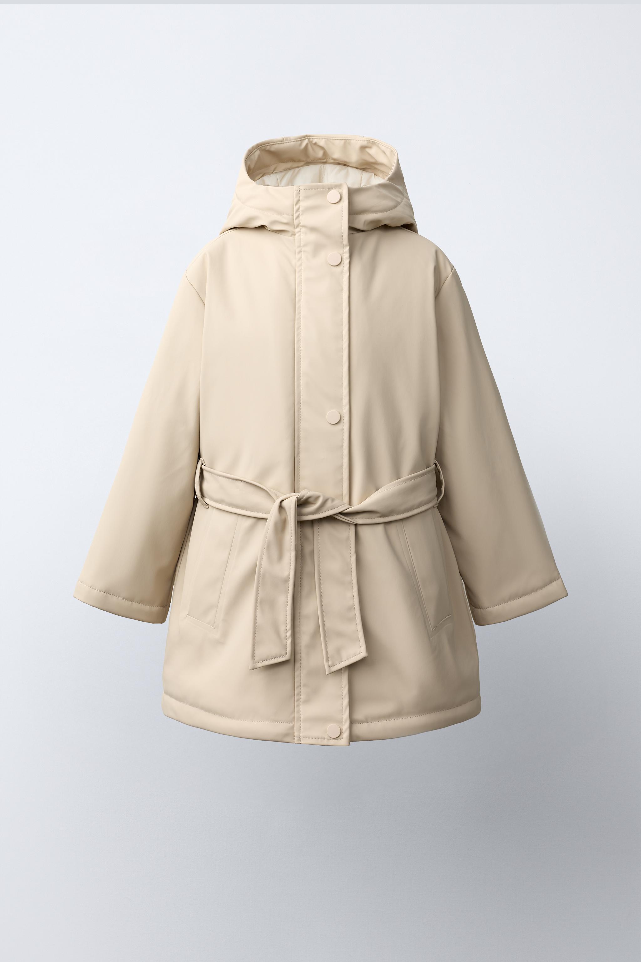 RUBBERIZED WATER-REPELLENT BELTED RAINCOAT - Beige | ZARA United