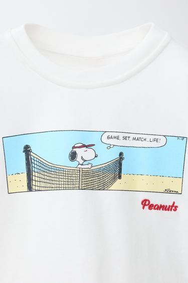 SNOOPY PEANUTS™ EMBROIDERED PRINT T-SHIRT - White by Zara - Image 2