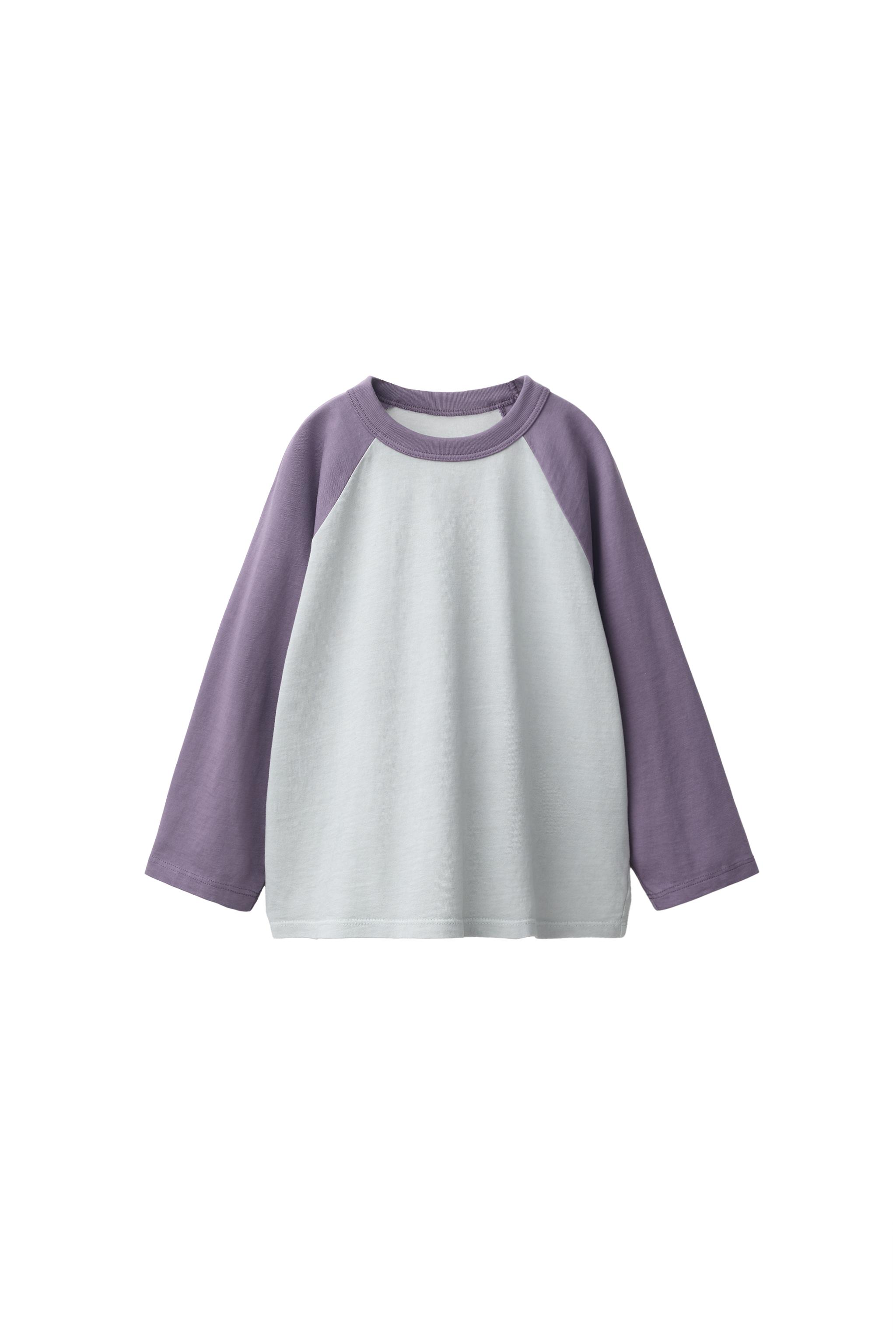 RAGLAN SLEEVE T-SHIRT - Ecru / Blue | ZARA United States